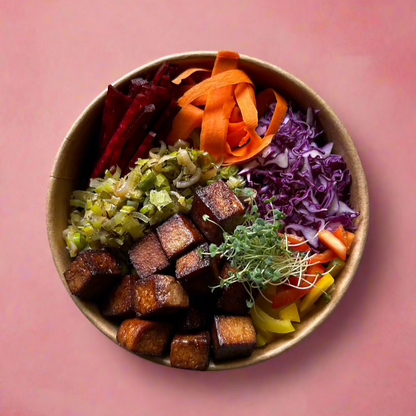 asian salad bowl made with fresh ingredients. salad subscriptions in mumbai, japanese salad bowl, korean salad bowl