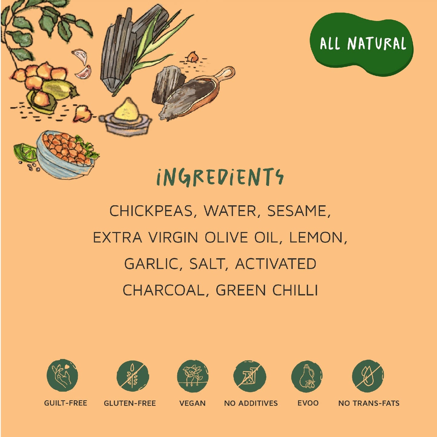 Smoky Activated Charcoal Hummus