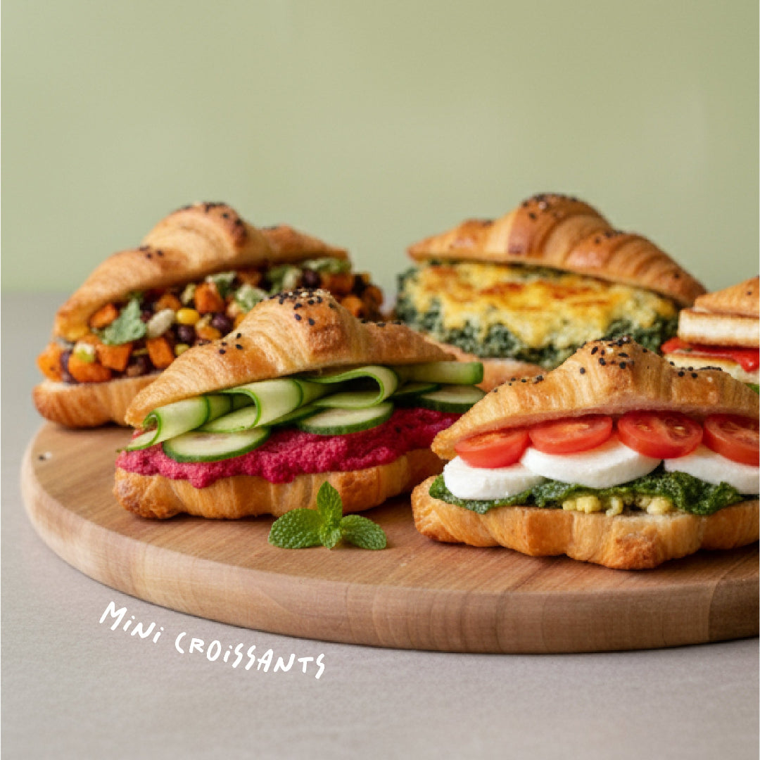 mini croissant sandwiches